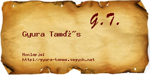 Gyura Tamás névjegykártya