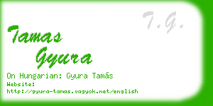 tamas gyura business card